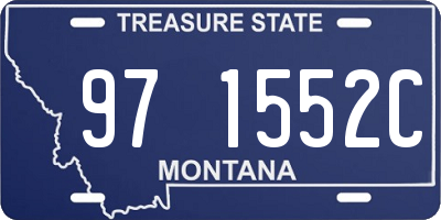 MT license plate 971552C