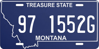 MT license plate 971552G