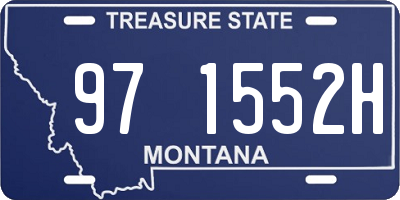MT license plate 971552H