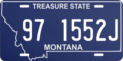 MT license plate 971552J