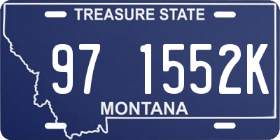 MT license plate 971552K