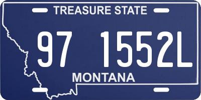 MT license plate 971552L