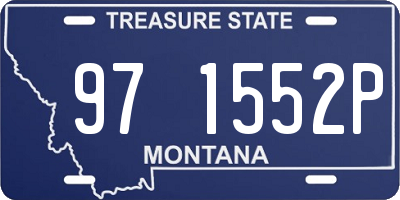 MT license plate 971552P