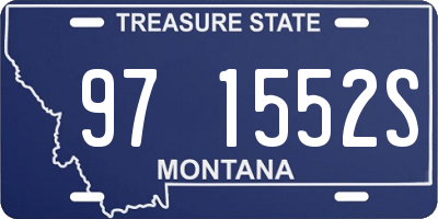 MT license plate 971552S