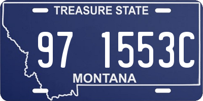 MT license plate 971553C