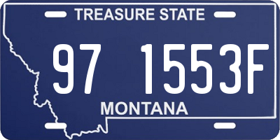 MT license plate 971553F