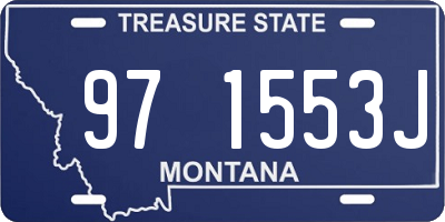 MT license plate 971553J