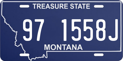 MT license plate 971558J