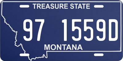 MT license plate 971559D