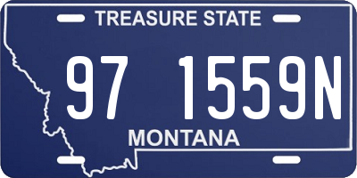 MT license plate 971559N