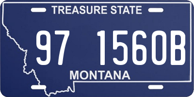 MT license plate 971560B