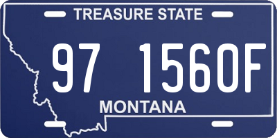 MT license plate 971560F