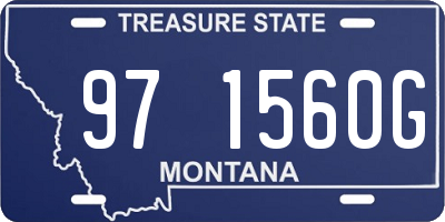 MT license plate 971560G