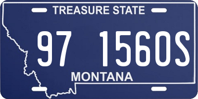 MT license plate 971560S
