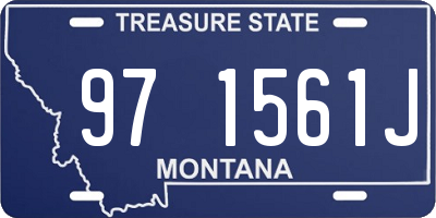 MT license plate 971561J