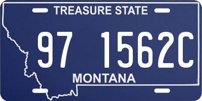 MT license plate 971562C