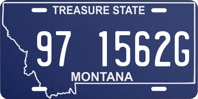 MT license plate 971562G