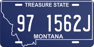 MT license plate 971562J