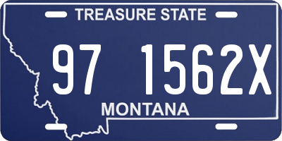 MT license plate 971562X