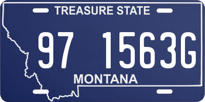 MT license plate 971563G
