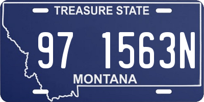 MT license plate 971563N