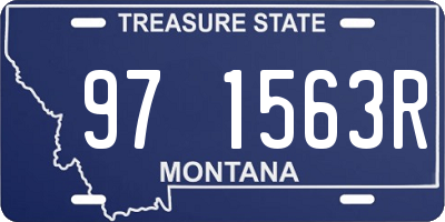 MT license plate 971563R