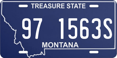 MT license plate 971563S