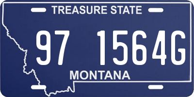 MT license plate 971564G