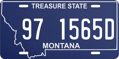 MT license plate 971565D