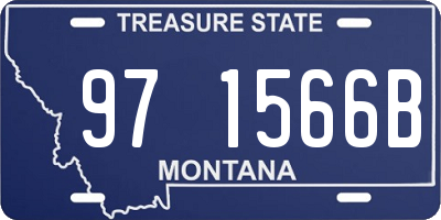 MT license plate 971566B