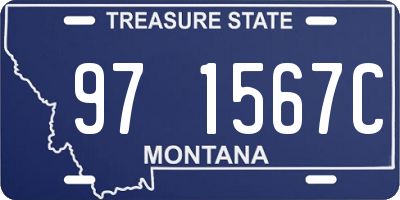MT license plate 971567C