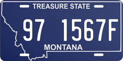 MT license plate 971567F