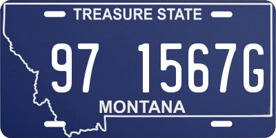 MT license plate 971567G