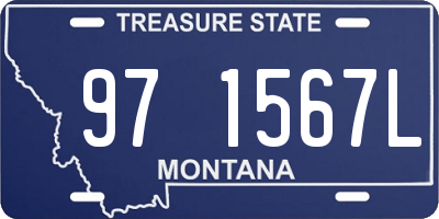MT license plate 971567L