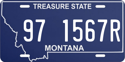MT license plate 971567R