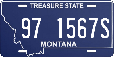MT license plate 971567S