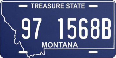 MT license plate 971568B