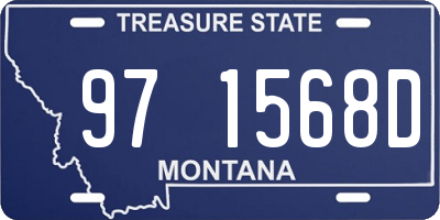 MT license plate 971568D