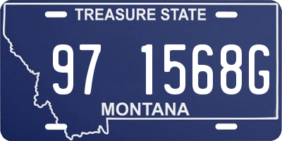 MT license plate 971568G