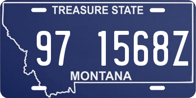 MT license plate 971568Z