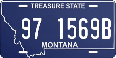 MT license plate 971569B