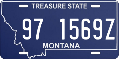 MT license plate 971569Z