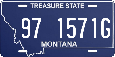 MT license plate 971571G
