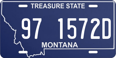MT license plate 971572D