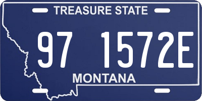 MT license plate 971572E