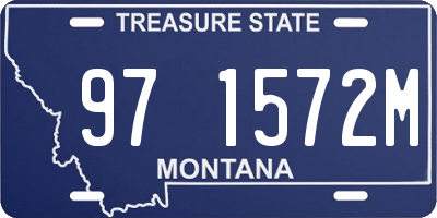 MT license plate 971572M