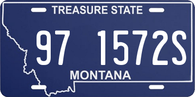 MT license plate 971572S