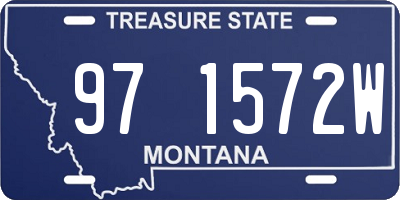 MT license plate 971572W