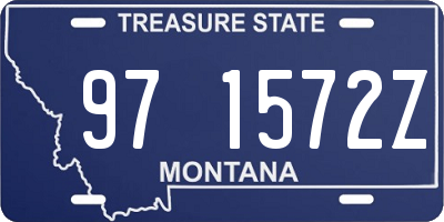 MT license plate 971572Z