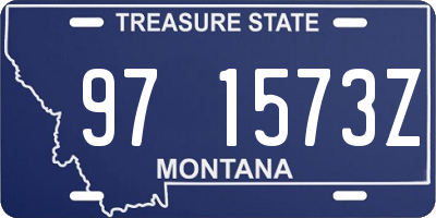 MT license plate 971573Z
